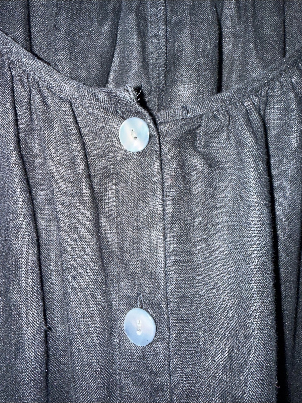 J. Crew Button-Up Black Linen Midi Dress XL - Picture 12 of 12